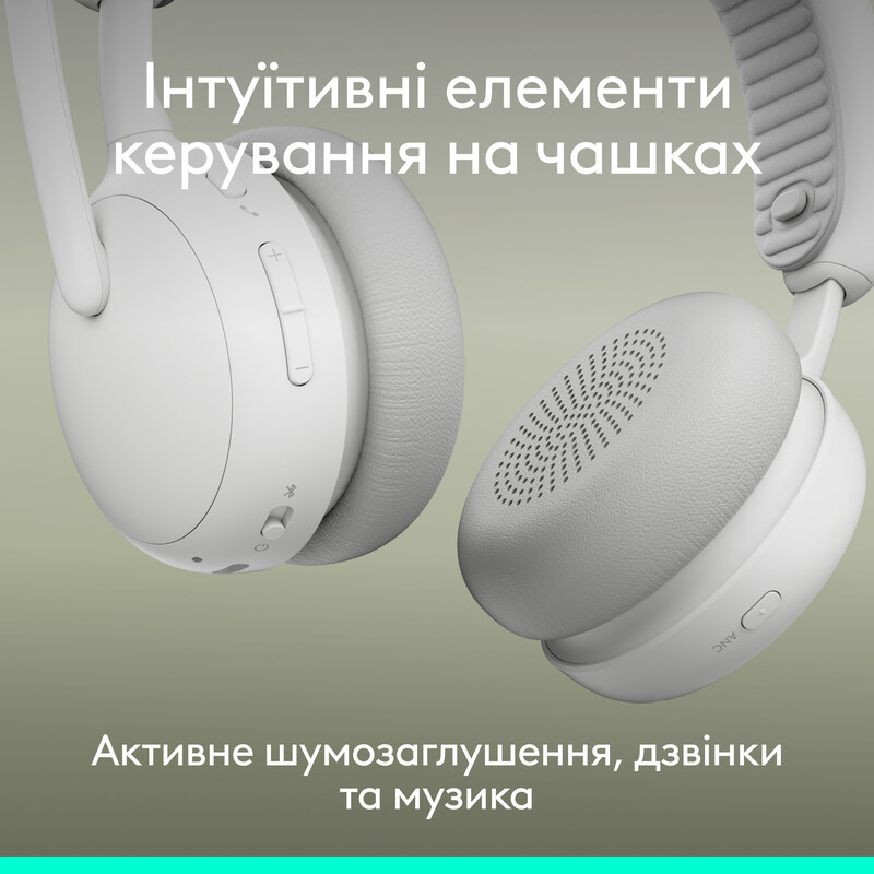 Bluetooth-гарнитура Logitech Zone Wireless 2 ES Off-White (981-001508)