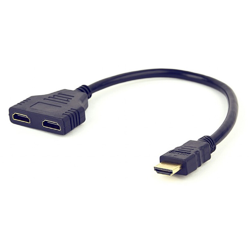Кабель-розгалужувач Cablexpert HDMI - 2хHDMI (M/F), 0.3 м, Black (DSP-2PH4-04)