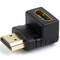 Фото - Адаптер Cablexpert HDMI - HDMI (M/F), кут 90 градусів, чорний (A-HDMI90-FML) пакет | click.ua