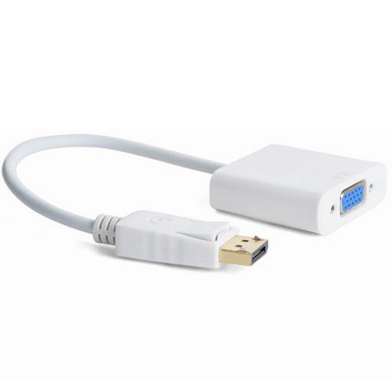 Адаптер Cablexpert DisplayPort - VGA (M/F), 0.15 м, білий (A-DPM-VGAF-02-W) пакет