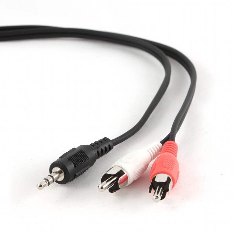 Аудио-кабель Cablexpert 3.5 мм - 2хRCA (M/M), 5 м, Black (CCA-458-5M)