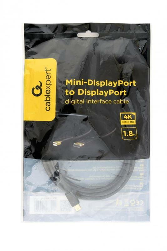 Кабель Cablexpert (CCP-mDP2-6), MiniDisplayPort-DisplayPort, 1.8м, черный