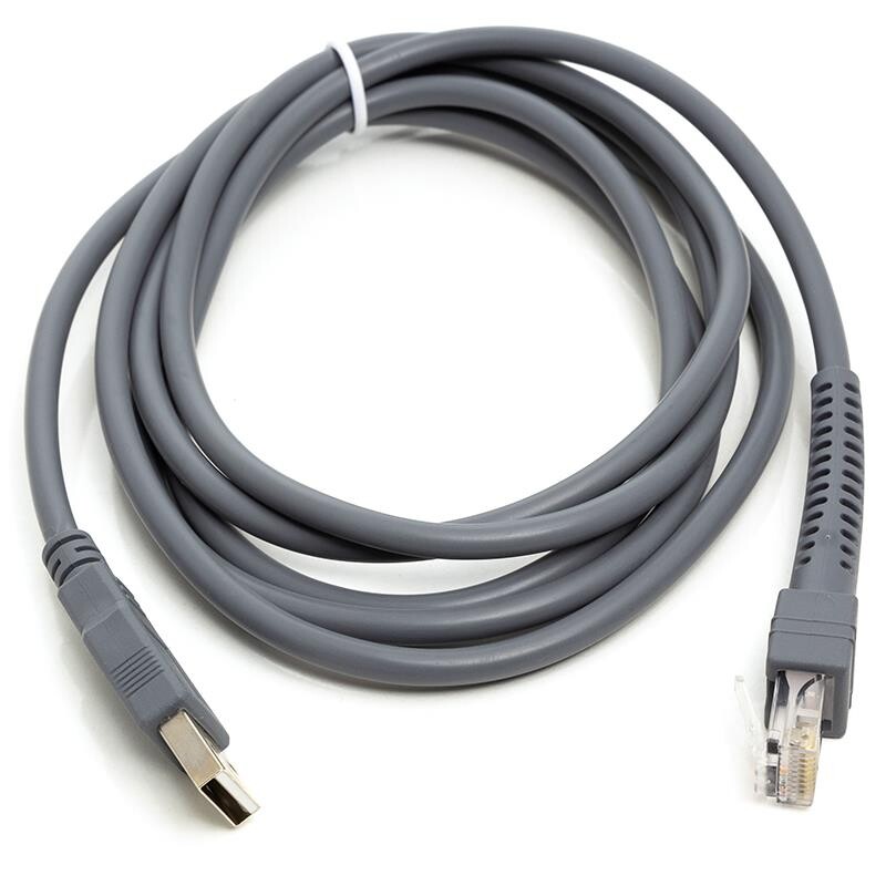Кабель PowerPlant Coilded RJ45 to RS232 USB (CA911905), 1 м, серый