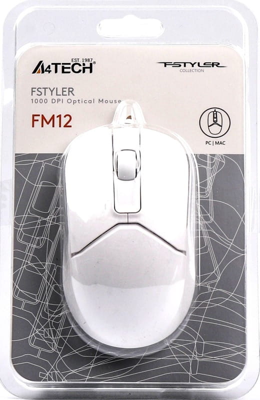Миша A4Tech Fstyler FM12 White