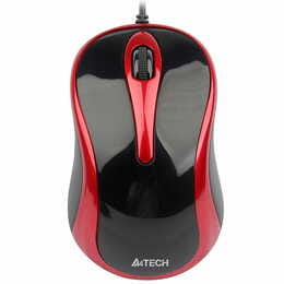 Миша A4Tech N-350-2 Red/Black V-Track