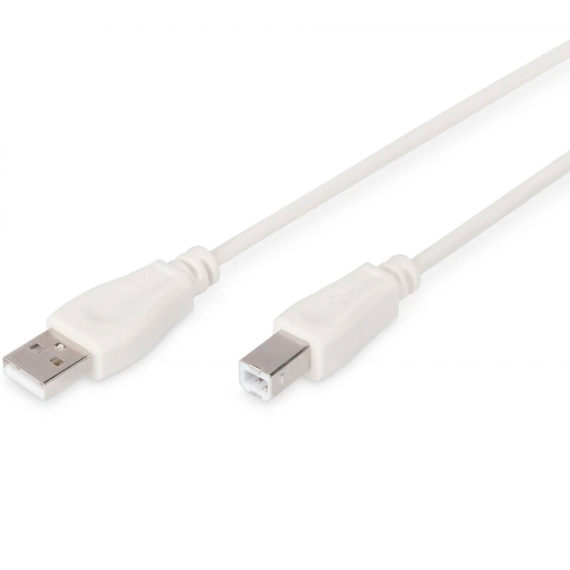 Кабель DIGITUS USB 2.0 (AM/BM) 3.0m, biege (AK-300102-030-E)
