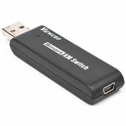 Адаптер-перемикач Viewcon VE679 Smart KM Switch, USB - mini USB (M/F), Black, 1.5 м