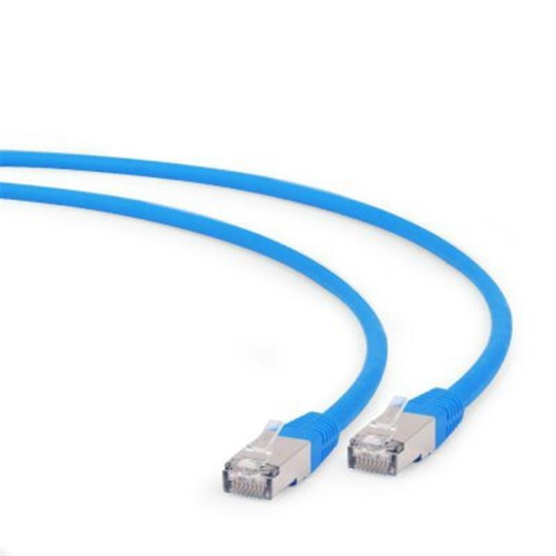 Патч-корд S/FTP Cablexpert (PP6A-LSZHCU-B-1M) cat.6a, литой, 50u штекер с защелкой, 1м, синий