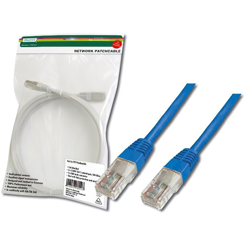 Патч-корд Digitus (DK-1511-030/B) CAT 5e, UTP, 3м, AWG 26/7, синій