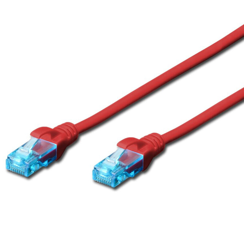 Патч-корд Digitus (DK-1512-030/R) cat.5e, UTP, 3 м, AWG 26/7, CCA, PVC, красный