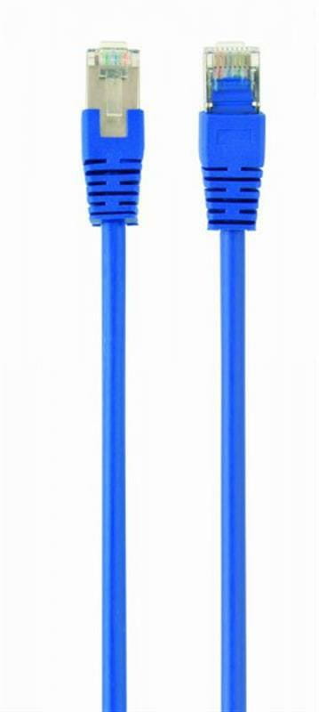 Патч-корд FTP Cablexpert (PP22-0.5M/B) cat.5Е, литой, 50u штекер с защелкой, 0.5м, синий