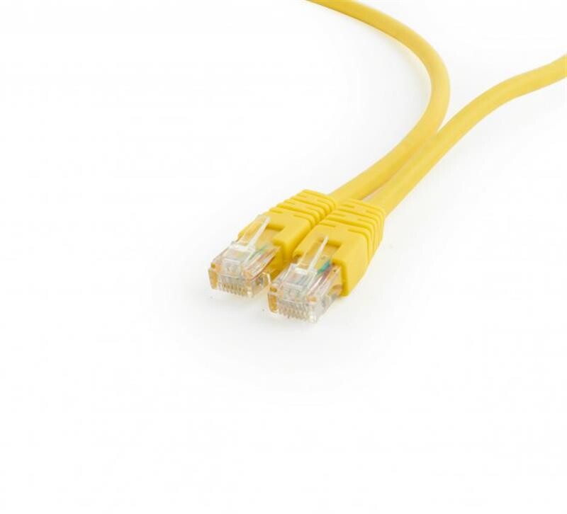 Патч-корд UTP Cablexpert (PP6U-0.5M/Y) cat.6, літий, 50u штекер із засувкою, 0.5 м, жовтий