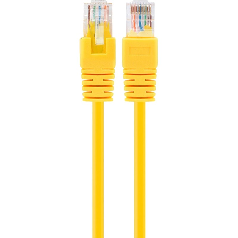 Патч-корд UTP Cablexpert (PP6U-0.5M/Y) cat.6, літий, 50u штекер із засувкою, 0.5 м, жовтий