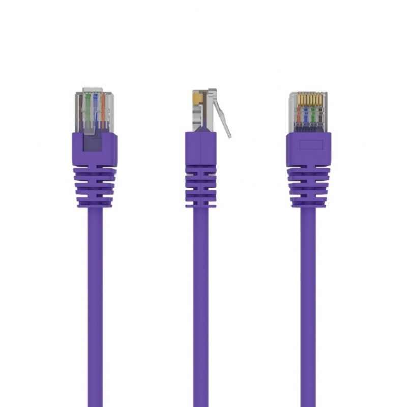 Патч-корд UTP Cablexpert (PP12-0.25M/V) літий, 50u "штекер із засувкою, 0.25 м, фіолетовий
