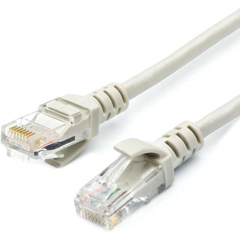 Патч-корд литой, UTP, RJ45, Cat.5e, 3m, серый