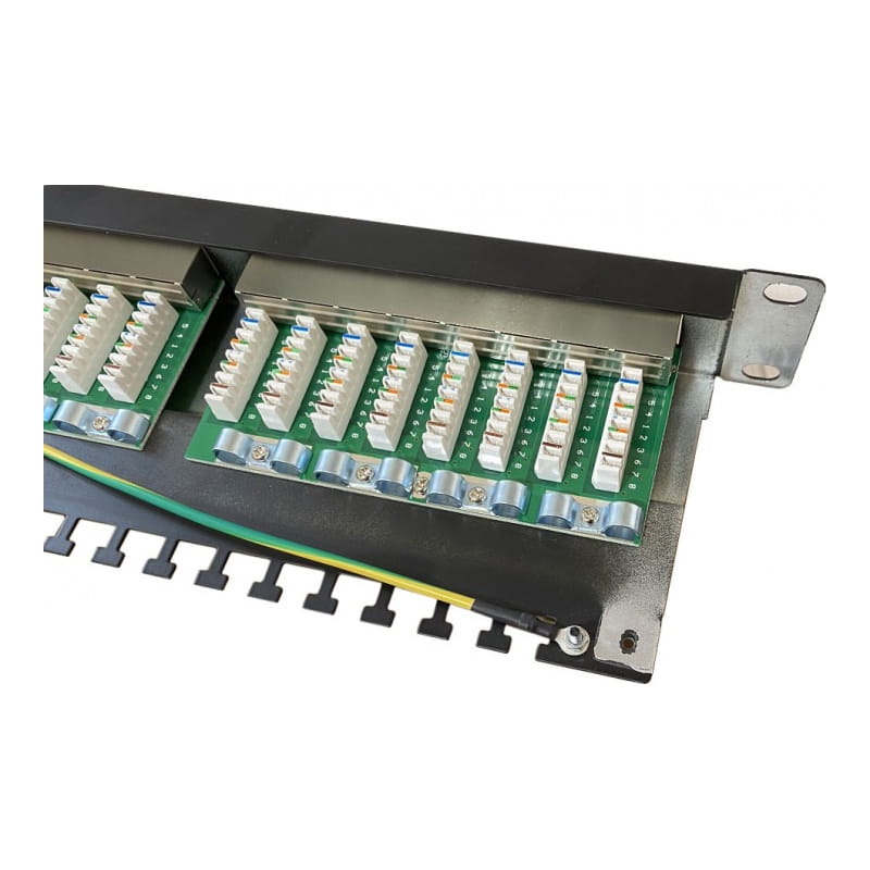 Патч-панель Atcom FP6224 19" 24хRJ-45 FTP 1U cat.6, в зборі