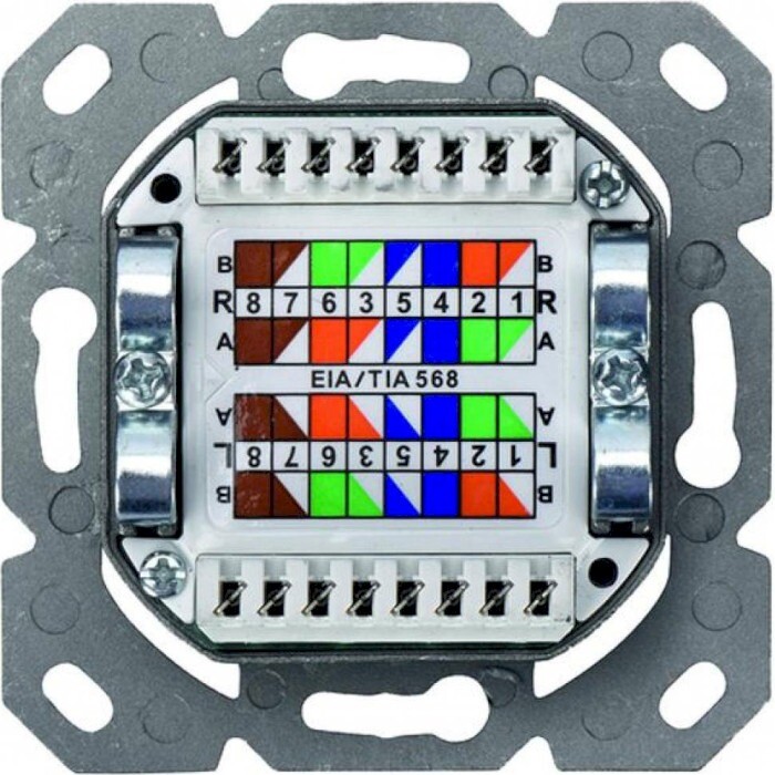 Настенная розетка DIGITUS cat. 5e, 2xRJ45, 8P8C (DN-9002-N)