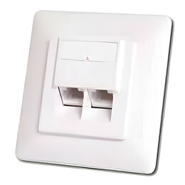 Розетка Digitus cat. 5e, STP, 2xRJ45, 8P8C (DN 9001-N) для прихованої проводки