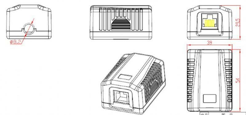 Розетка Cablexpert (NCAC-1F6-01) RJ-45, Cat6, внешняя, белый