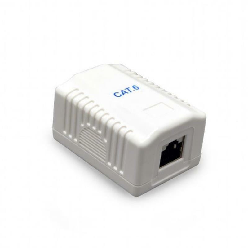 Розетка Cablexpert (NCAC-1F6-01) RJ-45, Cat6, внешняя, белый