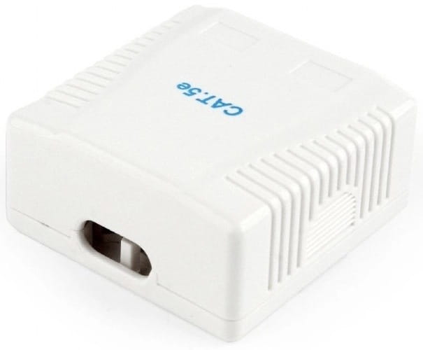 Розетка Cablexpert (NCAC-2U5E-01) 2хRJ-45, Cat5Е, внешняя, белый