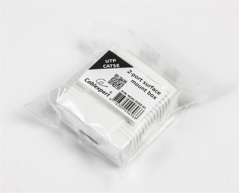 Розетка Cablexpert (NCAC-2U5E-01) 2хRJ-45, Cat5Е, внешняя, белый