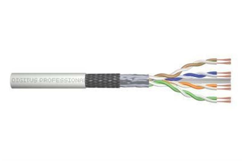 Кабель вита пара Digitus (DK-1633-P-305) cat.6, SF/UTP, 305 м, AWG 26/7, LSZH, сірий