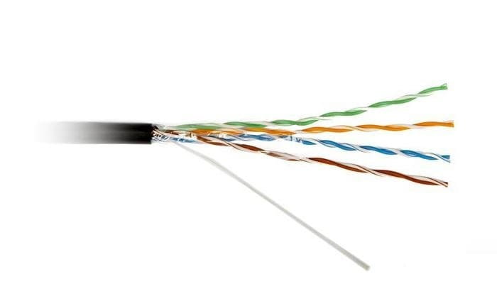 Кабель для зовнішньої прокладки Atcom (20799) Standard FTP, 4*2*0.5мм, ССА, CAT5e, 305м
