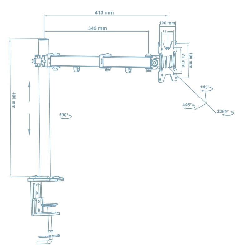 Кронштейн Walfix DM-300B (для монитора)