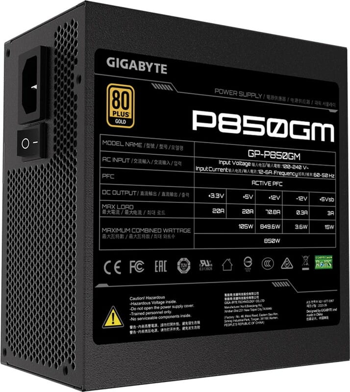 Блок живлення Gigabyte GP-P850GM 850W