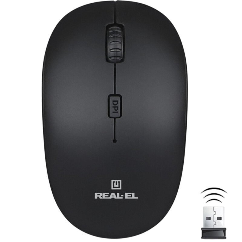 Мышь беспроводная REAL-EL RM-301 Wireless Black