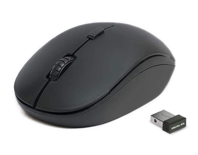 Мышь беспроводная REAL-EL RM-301 Wireless Black