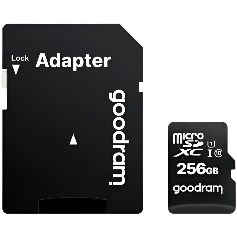 Карта памяти MicroSDXC 256GB UHS-I Class 10 Goodram + SD-adapter (M1AA-2560R12)
