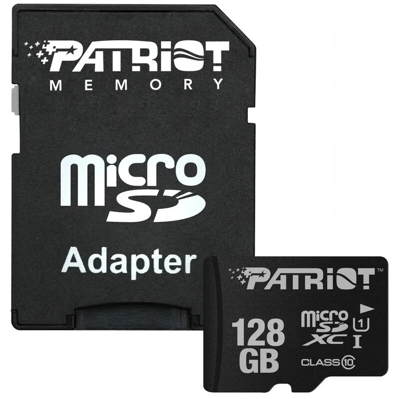 Карта памяти MicroSDXC 128GB UHS-I Class 10 Patriot LX + SD-adapter (PSF128GMCSDXC10)