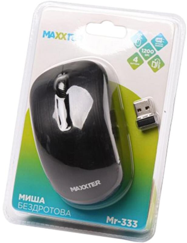 Мышь беспроводная Maxxter Mr-333 Black
