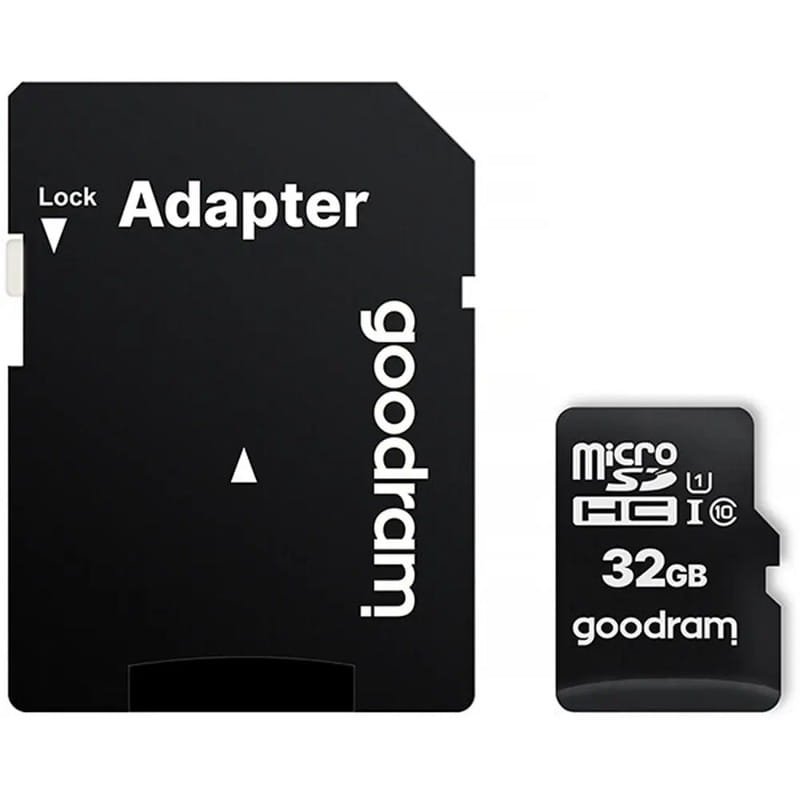 Карта пам`ятi MicroSDHC 32GB UHS-I Class 10 Goodram + SD-adapter (M1AA-0320R12)