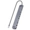 Фото - USB-хаб REAL-EL CQ-1000 USB3.0х3/USB-C/HDMI/VGA/RJ45/SD/TF/3.5 mm audio, 0.4m, Space Grey | click.ua
