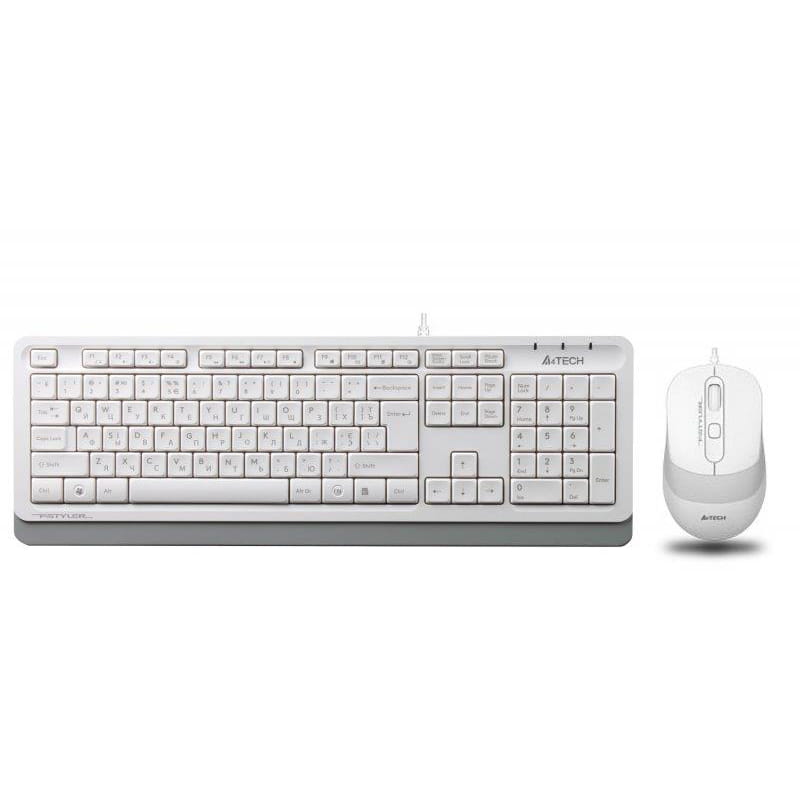 Комплект (клавіатура, миша) A4Tech F1010 White