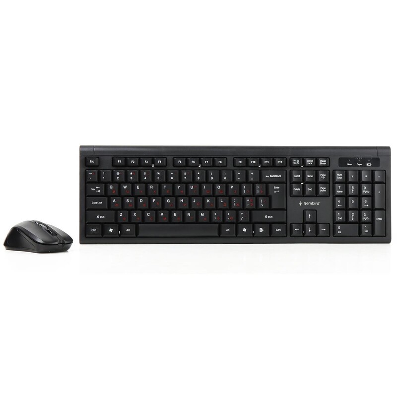Комплект (клавіатура, миша) бездротовий Gembird KBS-WM-03-UA Black