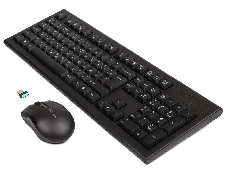 Комплект (клавиатура, мышь) беспроводной A4Tech 3000N Black USB