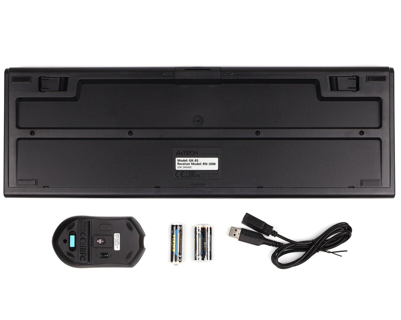 Комплект (клавиатура, мышь) беспроводной A4Tech 3000N Black USB