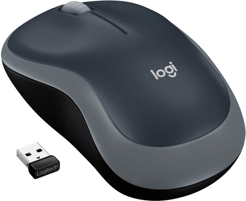 Мышь беспроводная Logitech M185 Grey (910-002238)