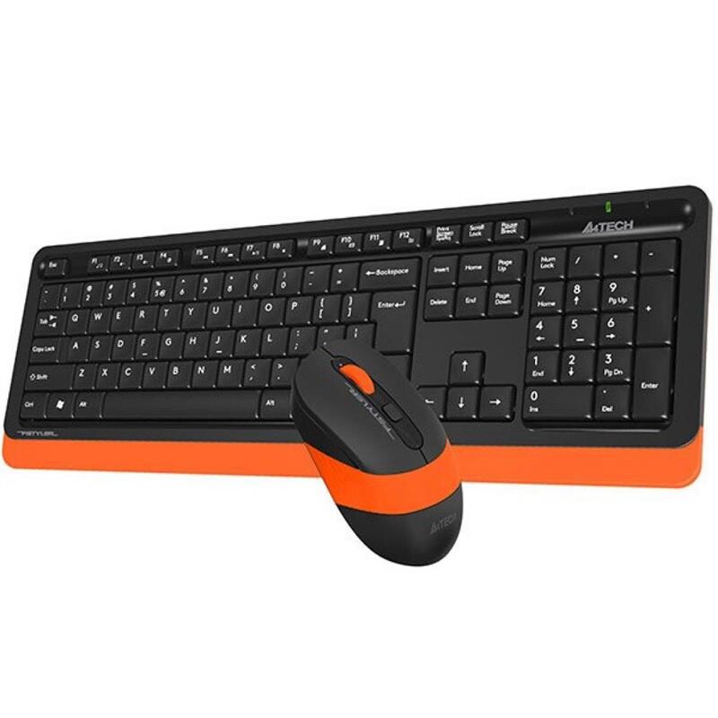 Комплект (клавіатура, миша) бездротовий A4Tech Fstyler FG1010 Orange USB
