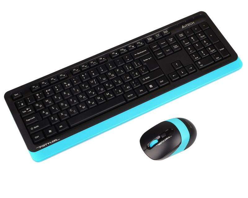 Комплект (клавіатура, миша) бездротовий A4Tech FG1010 Black/Blue