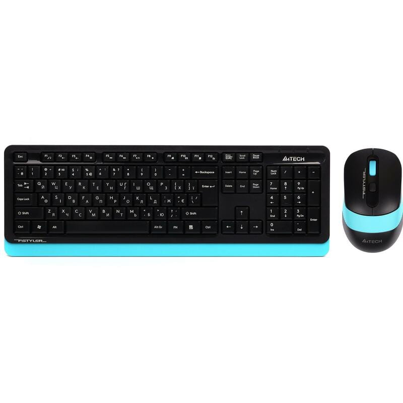 Комплект (клавіатура, миша) бездротовий A4Tech FG1010 Black/Blue