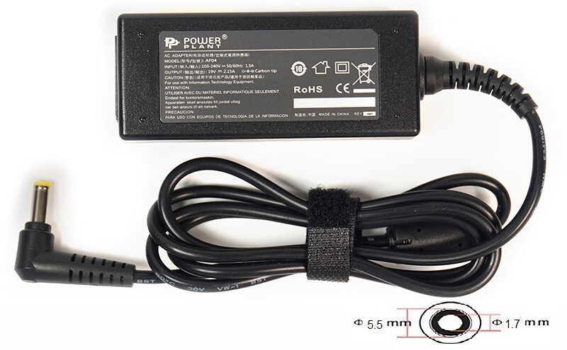 Блок питания PowerPlant для ноутбука Acer 220V, 19V 40W 2.15A 5.5x1.7мм (AC40F5517)