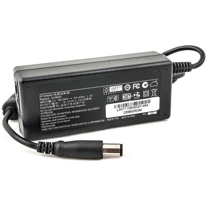 Блок питания PowerPlant для ноутбука Dell 220V, 19.5V 65W 3.34A, 7.4х5.0мм (DE65GROM)
