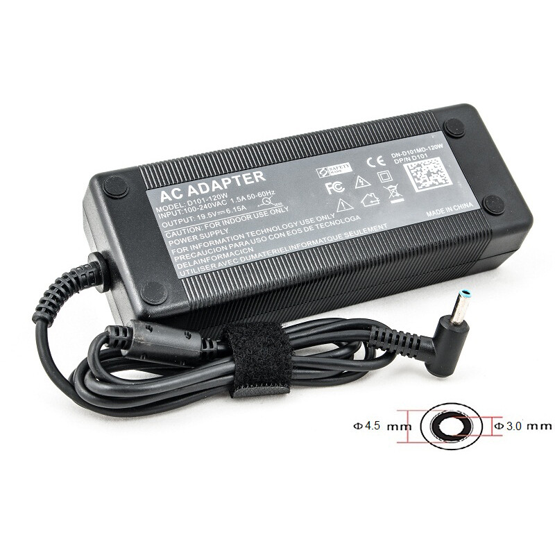 Блок живлення PowerPlant для ноутбука HP 220V, 19.5V 120W 6.15A, 4.5х3.0мм (HP120G4530)
