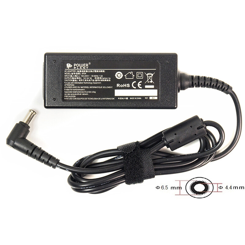 Блок живлення PowerPlant для ноутбука Samsung 220V, 14V 42W 3A, 6.5х4.4мм (SA42B6544)