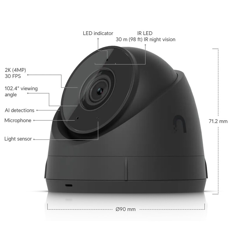 IP-камера Ubiquiti UniFi Protect G5 Turret Ultra Black (UVC-G5-Turret-Ultra-B)